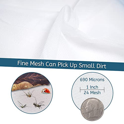 5 Foot Ultra Fine Mesh Pool Spa Leaf Skimmer Rake Net with Adjustable Pole | 3/4" Diameter Aluminum Pole, Nylon Medium Bag, Scoop Tiny Particles for Cleaning Swimming Pools, Hot Tubs, Spas & Fountains - size: Pool Skimmer with Pole