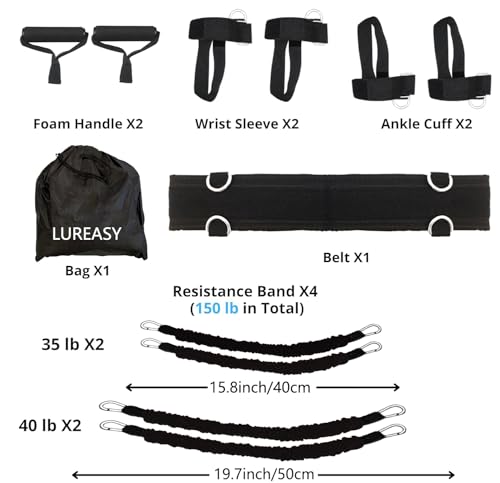 12pcs/Set Boxing Resistance Bands, Boxing Equipment,Training Equipment, Boxing Trainer, Boxing Gear, Latex Resistance Belt Taekwondo Explosive Power Training Multi Functional Tension Rope Set - color: Black