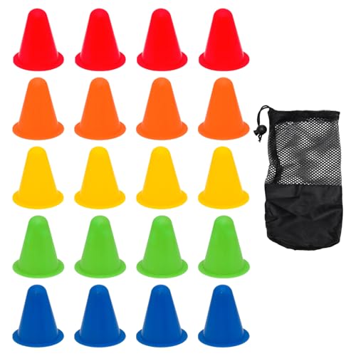 Mini Traffic Cones, Agility Training Cones Plastic Marker Cones, Small Practice Cones - style: Nonporous