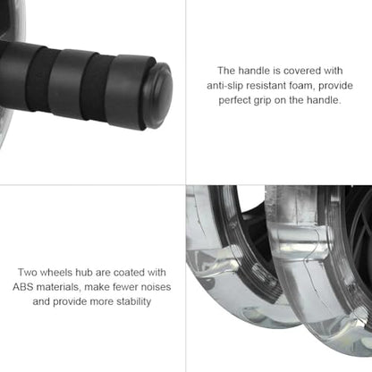 HERCHR Ab Roller Wheel Fitness Roller Ab Exercise Wheels Kit Push-Up Bar - Home Gym Equipment for Men Women Core Strength Abdominal Exercise