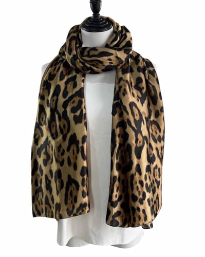 Xyueanlo Scarfs for Women Lightweight Scarves Fashion Print Floral Pattern Head Scarf Wraps Shawls - color: Gold Black