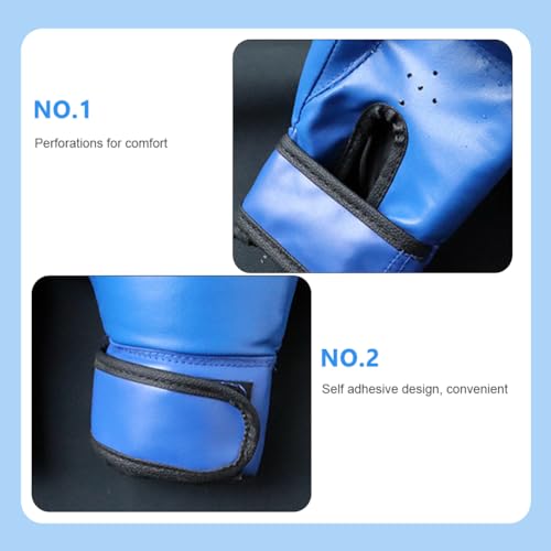 Sosoport 1 Pair Kickboxing Children's Boxing Gloves Glove Mittens Boxing Gloves Boxing Gloves for 3-8 Years - color: Blue