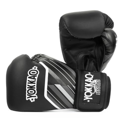 Yokkao Muay Thai Boxing Gloves – Essential Gloves for Beginners Men & Women Microfiber Leather Multi-Layered Foam Padding & Secure Fit - size: 10oz