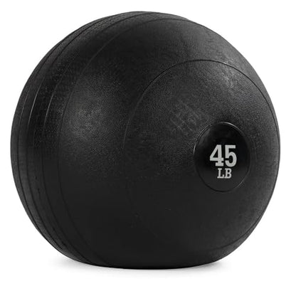 Titan Fitness Rubber Slam Ball, Dead Weight Ball Absorbs Impact, Minimal Bounce, Textured Surface for Strength and Conditioning, Cardio Workouts, Full Body Workout - style: 45 LB