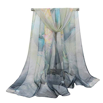 Acotavie Scarfs for Women Lightweight Fashion Scarves Print Floral Pattern Scarf Shawl Wraps - color: D01