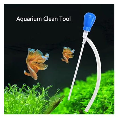 Aquarium Fish Tank Cleaning Tool Pipette Fish Tank Siphon Pump Water Changer Aquarium Accessories With Suction Defecation Tubes (Color : Black) - color: Black