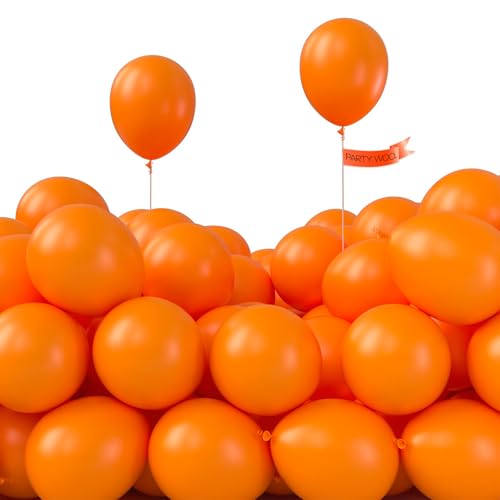 PartyWoo Orange Balloons 50 pcs 5 Inch Small Mini Fall Tangerine Autumn Latex Balloons for Thanksgiving Halloween Little Cutie Wedding Baby Shower Birthday Graduation Party Decorations Orange-Y9 - color: Orange-y9, size: 5 inch