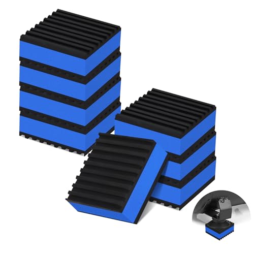 8 Pack Anti Vibration Pads for Washing Machine 2"x2"x7/8", Sound Isolation Vibrating Pad Ribbed Rubber Damping Mat EVA Center for Air Compressors, Conditioner, Treadmill, HVAC Washer Dryer - size: 2" - 8 Pack
