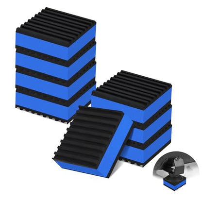 8 Pack Anti Vibration Pads for Washing Machine 2"x2"x7/8", Sound Isolation Vibrating Pad Ribbed Rubber Damping Mat EVA Center for Air Compressors, Conditioner, Treadmill, HVAC Washer Dryer - size: 2" - 8 Pack
