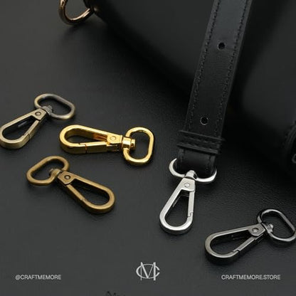 CRAFTMEMORE Snap Hook Swivel Push Gate Lobster Clasps Fashion Clips Purse Making FS10 Pack of 10 (Antique Brass, 2 Inches) - color: Antique Brass, size: 2 Inches