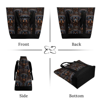 SWEET TANG Insulated Cooler Bag Rottweiler Grocery Bag for Travel Beach or Picnic - color: Pattern 93