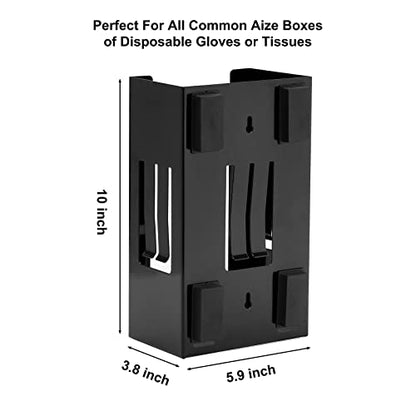 CASOMAN 2-Pack Magnetic Glove & Tissue Dispenser, Black & Red, 8LB Capacity, Wall Mount, Glove Box Holder - color: 2pcs (Red&black)