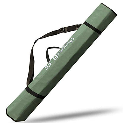 Sougayilang Fishing Rod Bag Canvas Rod Case Organizer Pole Storage Bag Fishing Rod and Reel Carrier Organizer for Travel, Gift for Father, Boyfriend and Family