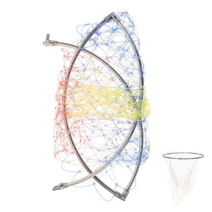 Alipis Fishing Catching Net Replacement Head 40cm Stainless Steel Sturdy Mesh Basket Portable Fishing Tool for Outdoor Fish Landing and Catching