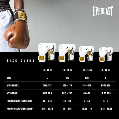 Everlast Everlast Classic Training Glove - color: White, size: 12 Ounce