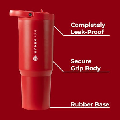 HydroJug Sport 40 oz Insulated Stainless Steel Water Bottle, Alumni Red - color: Alumni Red, size: 40 Ounces
