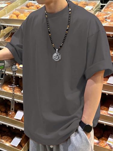 Ankh Cross Pendant Ancient Egyptian Hieroglyphic Symbol of Health and Eternal Life Men Cross Necklace with Tiger Eye Stone Obsidian Hematite Triple Protection Crystal Beads Chain - color: Allah Pendant-Silver