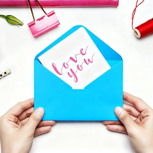 50 Pack Gift Card Envelopes, 4" x 2.75" Mini Envelopes, Multicolor Kraft Business Card Envelopes, Small Envelopes for Holidays, Weddings, Baby Showers, Birthdays Banquets