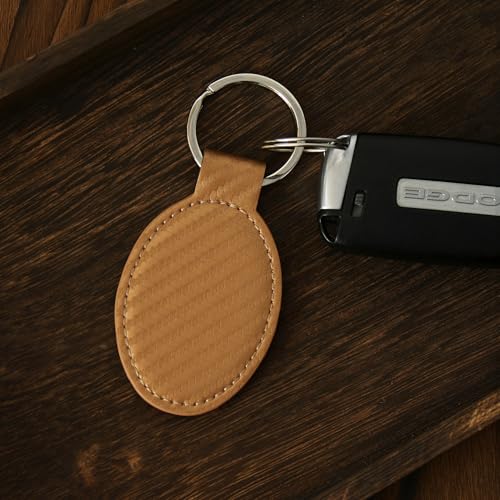 LaserGram Oval Keychain, Allah 2, Personalized Engraving Included (Carbon Fiber Bronze) - color: Carbon Fiber Bronze