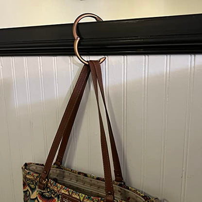 Clipa Bag Hangers The Ring that Opens into a Hook, Closes Automatically | Holds 33 lbs, Needs only 1/2" to Hang a Bag, Easy to Use with One Hand, in 9 available styles, 3 yr Warranty - color: Polished Copper