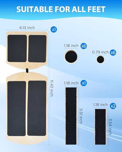 Ankle Balance Board Foot Strengthener, Adjustable Wobble Board with 15 Training Accessories, Stable & Durable Foot Trainer for Ankle Stability, Mobility & Foot Strength Training