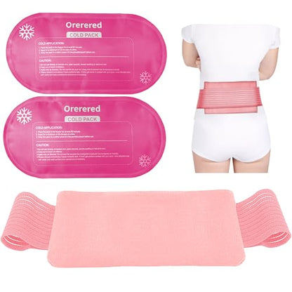 Ice Packs for Injuries Reusable, 3-Piece Set Soft Cold Gel Soft Ice Wrap for Injury, Alleviate Joint and Muscle Pain - Gel Ice Pack Resuable for Back, Elbow, Shoulder(3pcs-Pink) - color: 3pcs-pink