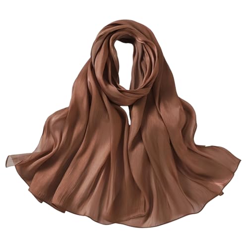 SUNDSGT Hijab Scarf for Women Silk Feeling Hijabs for Women Muslim Lightweight - color: Orange