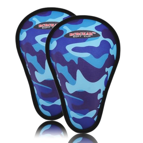 2-Pack Protective Athletic Soft Foam Cup Youth Sized Ages 7-11 Kids for Baseball, Football, Lacrosse（Blue） - color: blue