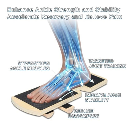 Ankle Balance Board and Foot Strengthener, Used for Physical Therapy Training for Sprains, Achilles Tendon Pain, and Plantar Fasciitis, Single-leg Balance Board With User Manual
