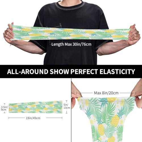Cooling Arm Sleeves Cover Summer Sun Protection Arm Sleeves For Men Women Baseball Cycling Golf Running - color: Tropical Plant Leaves and Pineapple 9