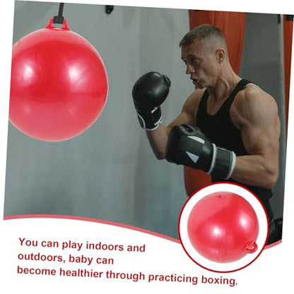 TOYANDONA Durable Water Sandbag Boxing Punching Ball for Training Height Hanging Speed Ball for Reaction Agility Exercise Portable Red Filled Workout Bag