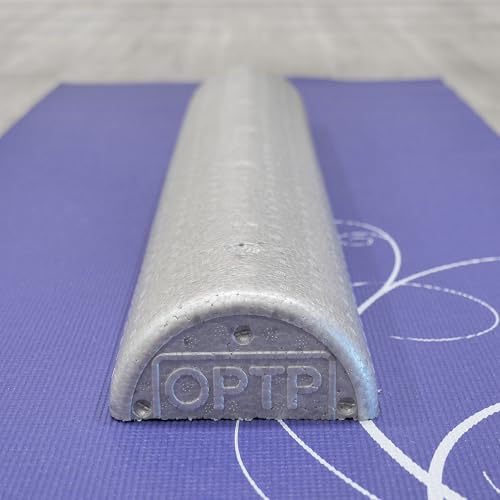 OPTP Silver AXIS Moderately Firm Foam Roller – Half-Round, Silver, 36" x 3" | Moderate density for sports medicine, physical therapy, Pilates, yoga, trigger point myofascial release, Heat-molded EPP foam - size: Silver - 36" x 3" Half-round