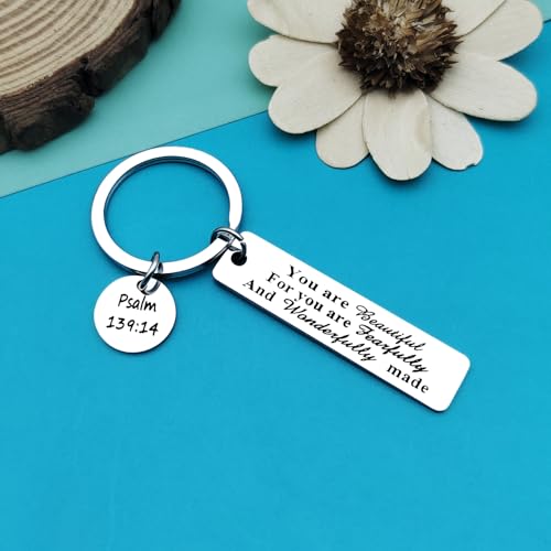 Bible Verse Keychain Christian Gift Christmas Religious Keychain Inspirational Bible Verse Jewelry Faith Gifts for Women Men Thanksgiving Communion Easter Prayer Gifts Scripture Keyring Gift
