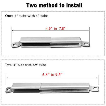 4-Pack Universal Carryover Tube for Char-Broil Gas Grill | 304 Stainless Steel, Universal for 4-5 Burner Grills (Charbroil/Nexgrill), Easy Installation, adjustable length - size: 4 Pack