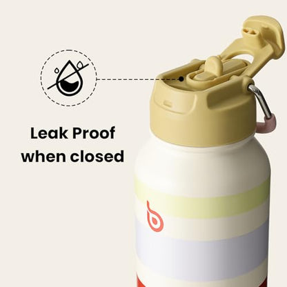 BOTTLE BOTTLE 32oz Insulated Water Bottle with Pill Box | Stainless Steel,Sport Water Bottle, with Straw Dual-use Lid and Pill Box, Design for Gym - color: AuroraBands