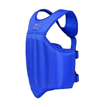 Wesing Martial Arts Muay Thai Boxing Chest Protector MMA Sanda Chest Guard - size: Medium, style: Blue