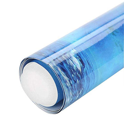 Zerodis PVC Adhesive Aquarium Fish Background Poster,Landscape Wallpaper Painting Sticker Underwater Decor(76 * 30cm)