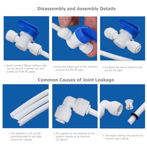20 Pack 1/4" to 3/8" OD Push to Connect Reducer Union - Straight Tube Fitting Kit for RO Water System & Filters - style: 3/8" -1/4"straight connect(20)