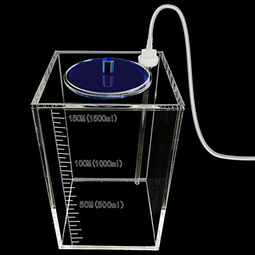 dosing Container,Aquarium Air Pump Accessories,dosing Pump Liquid containers Liquid srorage Bucket Made of acryli,Reservoir (1.5L/0.4gal Blue lid) - size: 1.5L 1grid blue lid