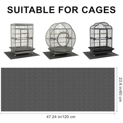 Under Pet Cage Mat for Bird Cages, Dog Kennels, Reptile Aquariums, Dog Kennels, Water-Resistant Pad for Hard Floors and Surfaces (X-Large) - size: X-Large