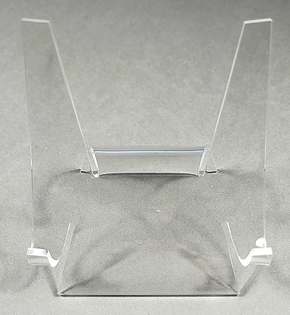 HQRP-Crystal 3-7/8" Acrylic Display Stand Pedestal for Crystal Heart / Slice/ Slab / Fossil and Other Collectible Stones - size: 3-7/8"