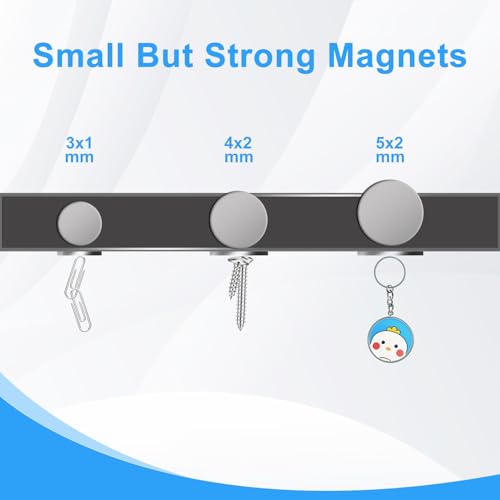 Fridge Magnets, Caturledas 600 Pack 3 Different Sizes Small Round Magnetic Rare Earth Neodymium Fridge Magnet for Home Kitchen Office School Magnetic Bookmark Notebook Diary Keychain, Silver - size: Mix-3 Sizes