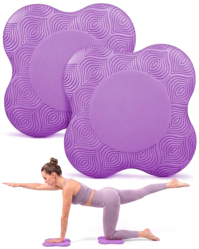 2 packs Yoga Knee Pad Mats Extra Thick for Knees Elbows Wrist Hands Head Foam Pilates Kneeling pad Yoga Knee Cushion Thick Exercise Pads for Knees Elbows Wrist Hands Head Foam Pilates Kneeling pad，Support Foam Pads for Women and Men - color: purple