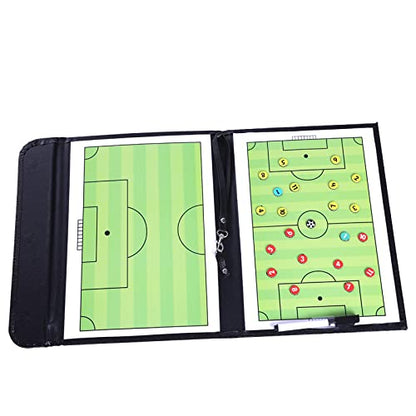 Soccer Coaching Board, Soccer Training Equipment, Football Soccer Tactic Board Coach's Coaching Strategy Clipboard Foldable Dry Erase Whiteboard
