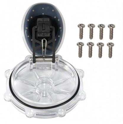 Replacement 263042Z 2-Way Pool Check Valve Cover with Flapper Assembly for 263042 – Compatible 2" Check Valve Kit (Not for FullFLOXF 263060/263077) – Durable Transparent Pool Valve Cover