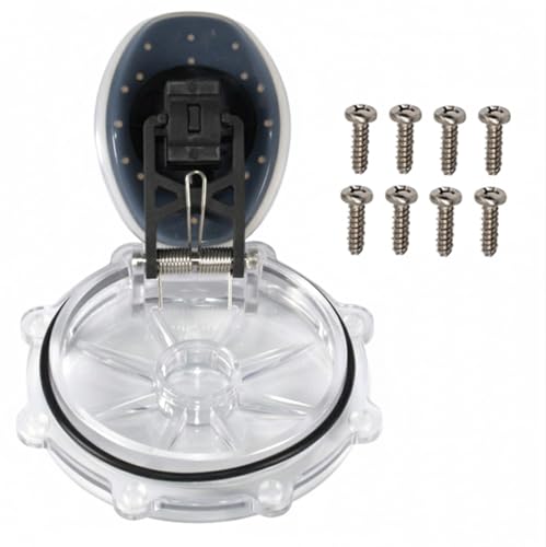 Replacement 263042Z 2-Way Pool Check Valve Cover with Flapper Assembly for 263042 – Compatible 2" Check Valve Kit (Not for FullFLOXF 263060/263077) – Durable Transparent Pool Valve Cover