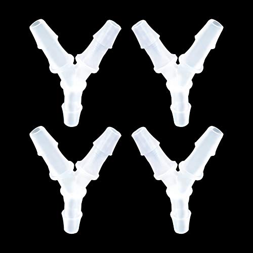 1/2" Hose Barb Fitting Equal Barbed Y Shaped 3 Way plastic Tubing Joint Splicer Mender Adapter Union for Oxygen Tubing Pipe Household Fuel Gas Liquid Air (Pack of 4) - size: 1/2 Inch
