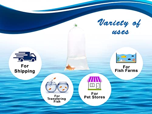 Fishery Bags 4 Inches Leak Proof Rounded Bottom Clear Plastic Fish Bags for Shrimps and Betta Fish Transport. (4" x 10" / 1000 Pack / 3 Mil) - size: 4" x 10" / 1000 Pack / 3 Mil