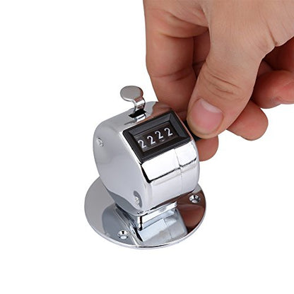 Bnineteenteam 5pcs Hand Tally Counters, 4 Digit Mechanical Palm Counter Handheld Number Click Counter Tally Clicker Counter for Sports Games Golf