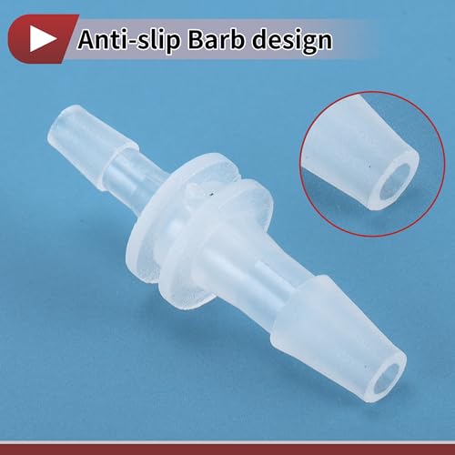 Plastic Hose Barb Fitting 1/8" x 5/32" OD Barb Straight Through Pipe Connector Clear 5 Pcs - size: 1/8"-5/32"